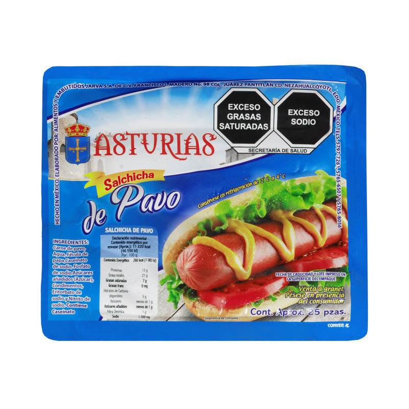 Salchicha de pavo